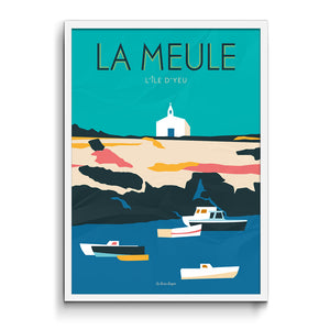 La Meule Hafen, L'île d'Yeu, Vendée, aus Frankreich - Poster 30 x 40 cm