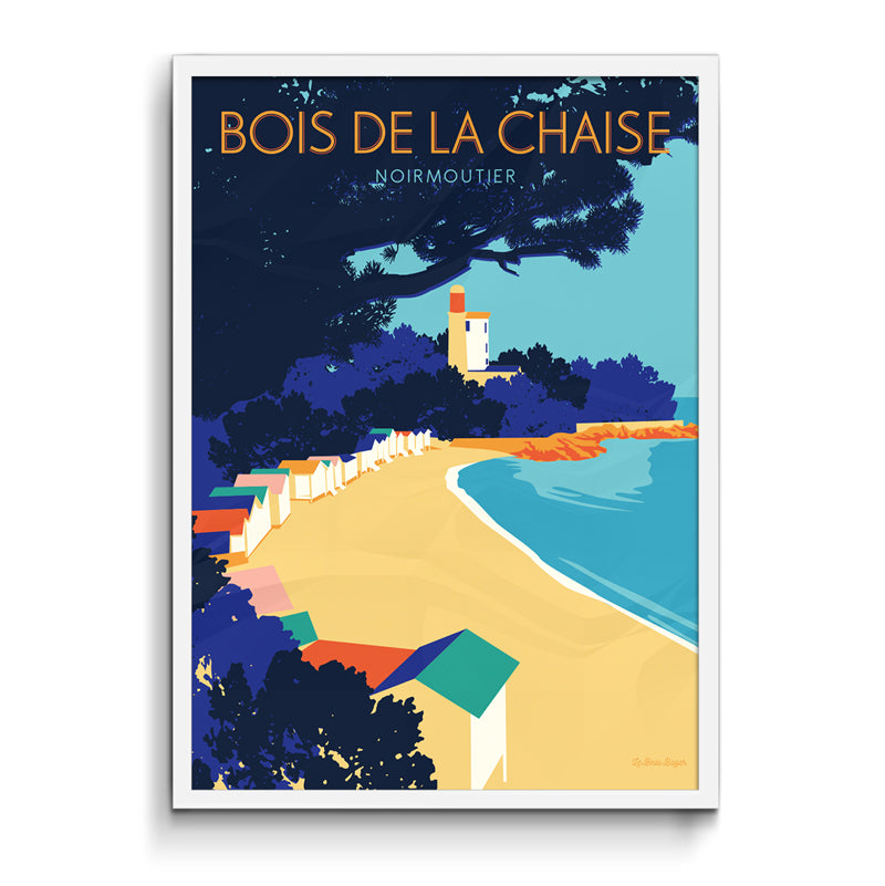 Poster mit der Insel Noirmoutier vor der französische Atlantikküste - made in France