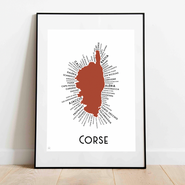 Plakat Korsika - Poster 30 x 40 cm - Made in France