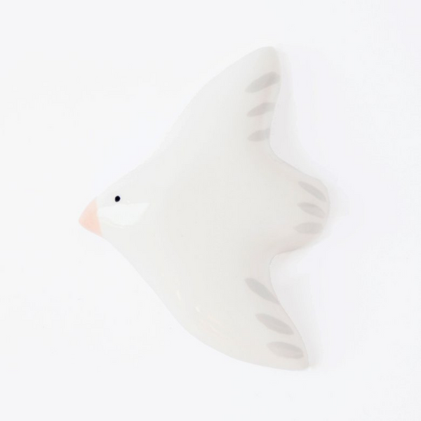 Vogel Wanddeko aus Keramik - handgefertigt von Dodo Toucan in Frankreich - 15 cm
