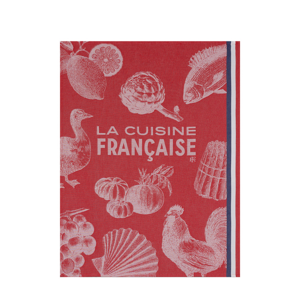 Geschirrtuch rot La cuisine francaise von Le Jacquard Français - aus Frankreich